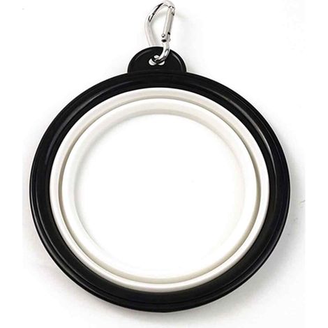 2 gamelles pliables, pour chiens et chats, 13 x 9 x 5,3 cm, 355 ml eau / 350 ml nourriture, plastique souple, avec mousquetons (1/5)