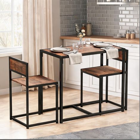 Ensemble table et chaises naturholz en metall MDF 90 x 47 x 76 cm (1/5)