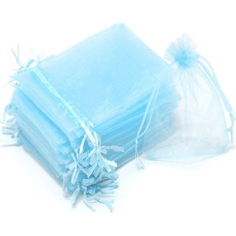 Bleu émeraude Sac de Protection de Raisins, 100Pcs Sac de Protection de Grappes, 20 x 30 cm, Sachets de Protection pour Plantes, Sac en Organza avec Cordon de Serrage pour Fruits (1/5)