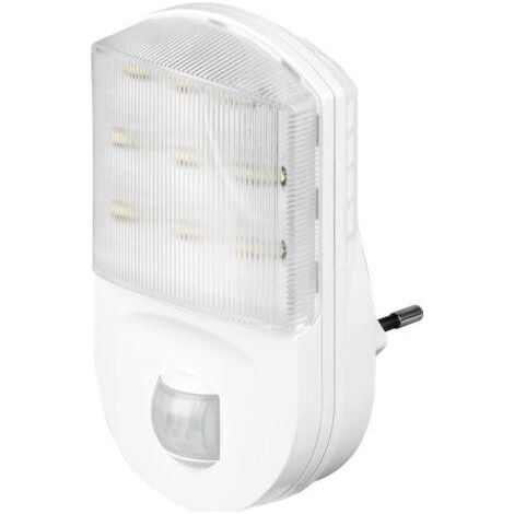 Veilleuse LED avec Détecteur de Mouvement, blanc froid, détection 120°, portée 5 m, pour l'intérieur (IP20). (1/2)