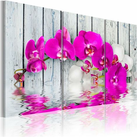 Tableau orchidée harmonie - 90 x 60 cm (1/4)