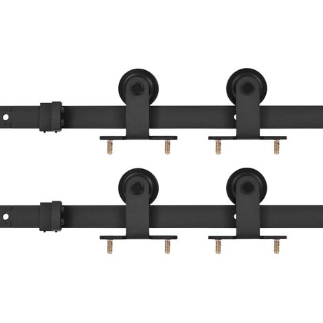 vidaXL Kit di Binari per Porte Scorrevoli 2 pz 200 cm in Acciaio