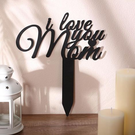 Piquets commémoratifs pour maman, décorations de tombes et de cimetières, plaques et marqueurs funéraires en métal, piquets de jardin de condoléances (1/5)