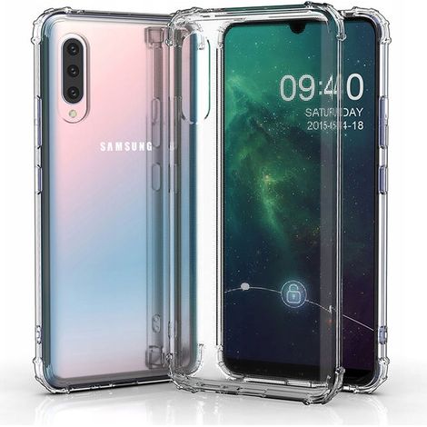 Schutzhülle für Samsung A20E (SM A202F) – Stoßfeste, transparente Rückseite + Glas (1/5)