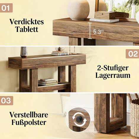 Table de réception au design de ferme,canapé étroit,console,table du couloir