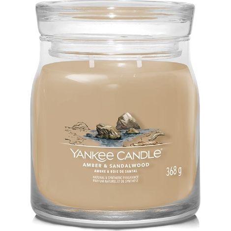 Candela Amber & Sandalwood 368g Marrone Yankee Candle (1/3)