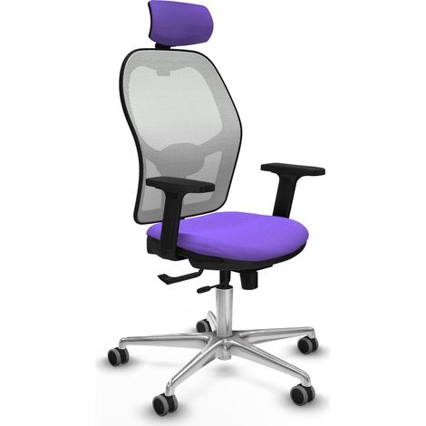 Chaise piqueras y crespo Jorquera maille blanche aluminium (1/2)
