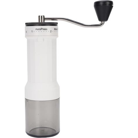 Moulin à café manuel 40 réglages broyeur portable compact en céramique pour maison et camping blanc (1/5)