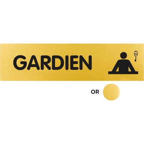 Plaque de porte Gardien - Classique or 170x45mm - 4490700