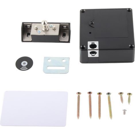 Serrure de tiroir d'armoire, acier inoxydable + plastique ABS, serrure intelligente pratique, durable, bientôt sûre, intelligente pour casier de porte en bois, (1/5)
