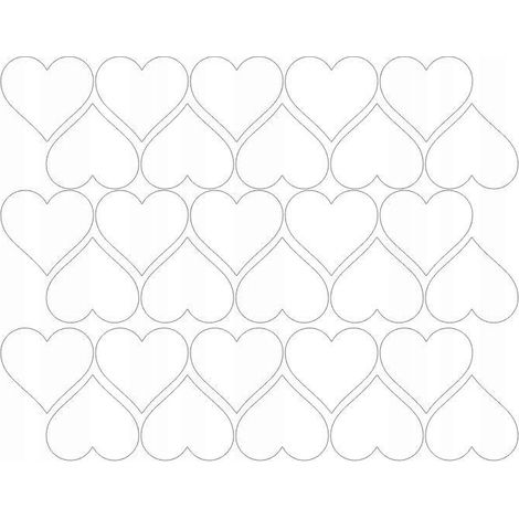 Valentinstag-Herzaufkleber, 4 cm, 30 Stück, weiß matt