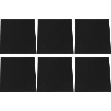 Panneaux Acoustiques 6 Pièces en Fibre Polyester, Isolation Phonique Ignifuge, Mousse Anti-Bruit Noir, Absorbant Sonore pour Studio (1/5)