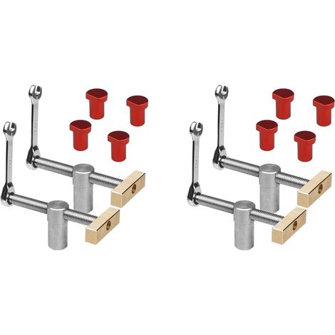 2X Pinces pour Chien D'établi à Bois avec Ensembles D'Arrêt pour Chien D'établi, Pince à Pince pour Bancs D'étau Outils de Charpentier de Menuiserie (19 mm) C (1/5)