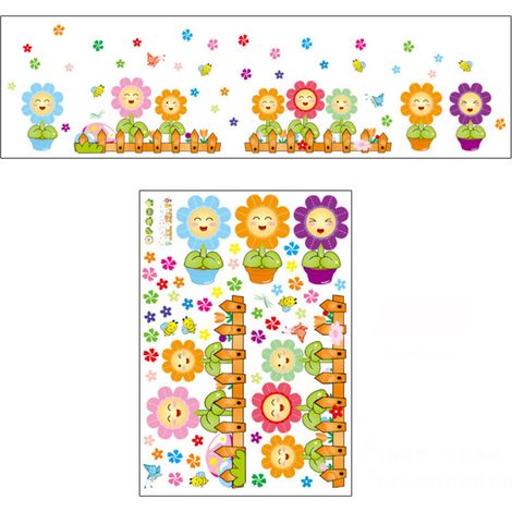 Décalque mural enfant pour chambre de bébé et maternelle - motif amusant (1/5)