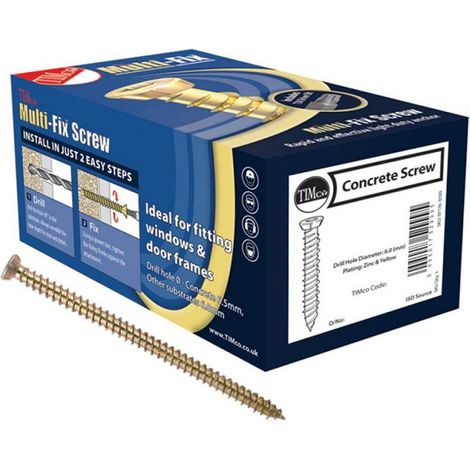 TIMco 7.5 x 80mm Concrete Screws (1/4)