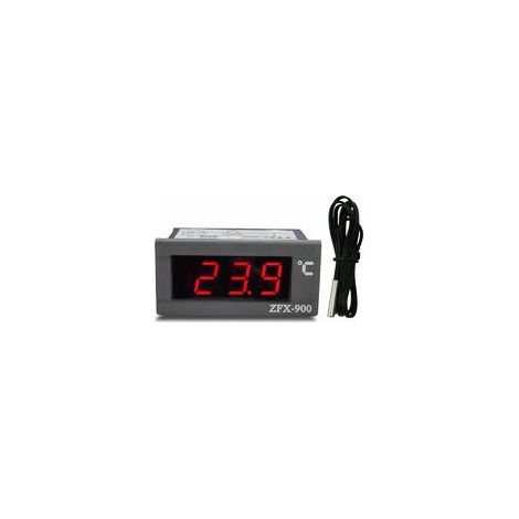 Thermomètre indicateur de température intégré panneau d'affichage numérique intelligent de la température adapté au réfrigérateur congélateur congélateur, noir (1/4)