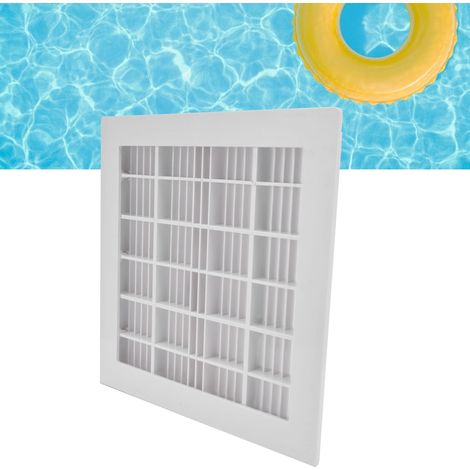 Grille de bonde de fond carrée de remplacement pour piscine de taille moyenne à grande (1/5)