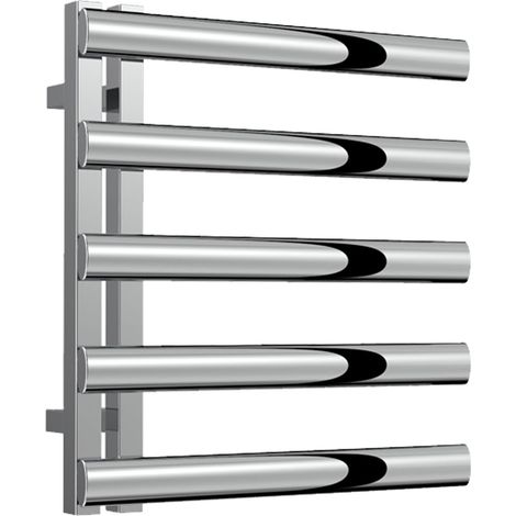 Reina Cavo Designer Heated Towel Rail 530mm H x 500mm W Polished Stainless Steel (1/5)