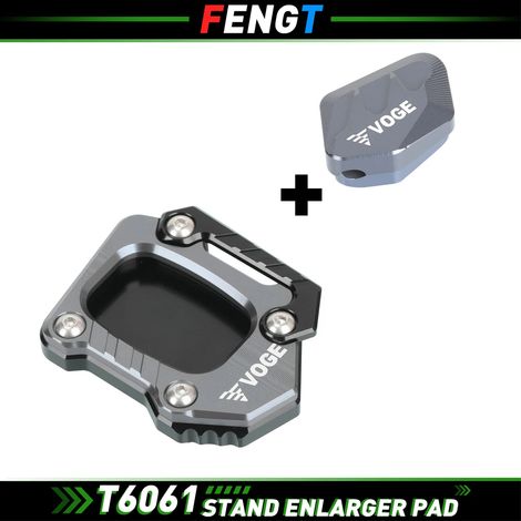 (Gris A B) Compatible avec la moto VOGE 525DS : extension de béquille latérale, support de pied, plaque de support pour les modèles 525DSX, DS 525 et DS525 DS / DSX 525. (1/4)