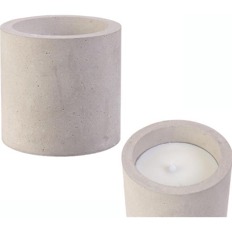 Bougie ronde LED effet ciment FACTORY (1/5)
