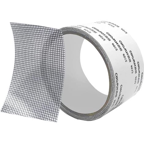 Ruban Adhésif en Fibre de Verre pour Réparer les Moustiquaires et Autres Éléments en Maille, Rouleau de Moustiquaire avec Adhésif Premium, Réparation Rapide des Déchirures (Noir) (1/5)