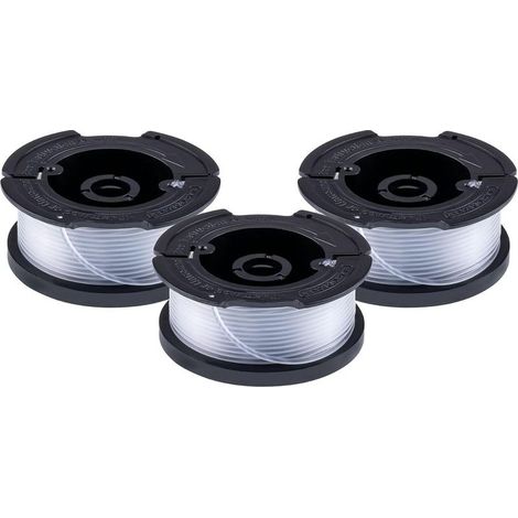 Bobina di ricambio per trimmer BLACK+DECKER, filo di nylon, diametro 1.65 mm, AF100 nero/trasparente. (1/5)