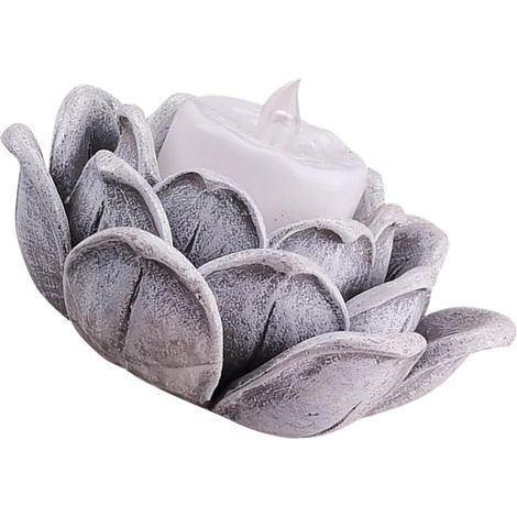 Porte-Bougie en Résine Style Européen Design Lotus Délicat pour Décoration de Maison et Mariage, Support Bougies Multi-Usage Élégant et Raffiné (1/5)