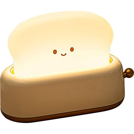 Lampe LED enfant rechargeable USB, veilleuse boulangerie, éclairage de chevet, gradation sans palier, lampe de bureau chambre jaune (1/5)