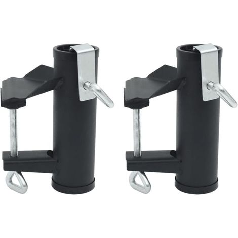 2 Stück Balkon-Sonnenschirmklammern 25–38 mm Stahl, Zubehör für Sonnenschirme & Sonnensegel, 0,82 kg – 4003383 (1/5)