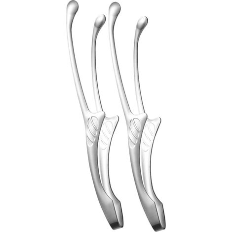 2 Stück Rvs Grilltang Van Hittebestendige Barbecue Klemmen für Steak Vis Comfortabele Handgrepen Antislip Ontwerp Duurzaam Lightweight Cookeredschap, Ongeveer 25.5 cm long