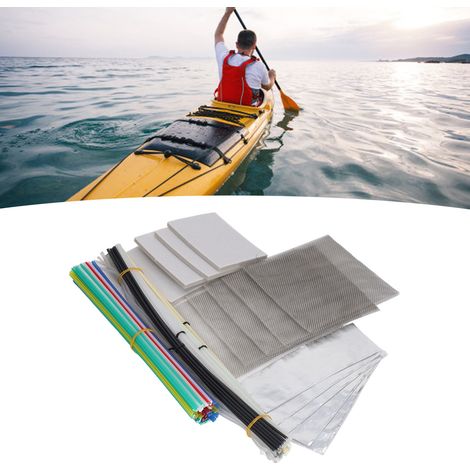 106 pièces de tiges de soudure plastique (ABS, PP, PU, PE, PA, PC, TPO) - 7 types de tiges de soudure plastique pour pare-chocs de voiture et kits de réparation de kayak avec treillis en acier inoxyda (1/5)