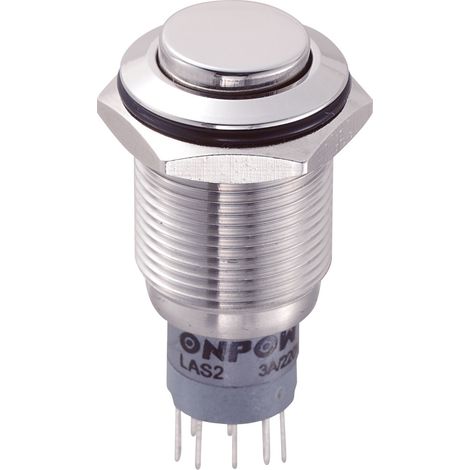 TRU COMPONENTS 701920 LAS2GQH-22/S/P Vandalismusgeschützter Drucktaster 250 V/AC 3 A 2 x Ein/(Ein) t (1/3)