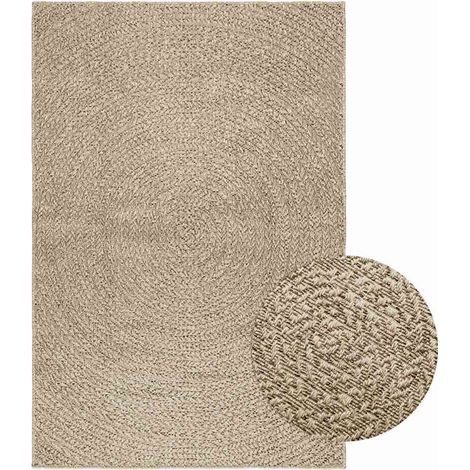 vidaXL Tapis ZIZUR beige 120x170 cm aspect de jute intérieur extérieur