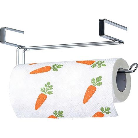 Porte-rouleau de cuisine pour placards - Porte-rouleau de cuisine suspendu multifonctionnel - Étagère pratique pour salle de bain (1/5)