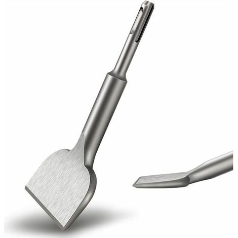SABIR Burin SDS PLUS Carrelage, 165mm x 75mm Série d'élargissement de Haute Qualité, Ciseau à Tuiles Courbé Ciselé pour la Céramique et Les Carreaux de Sol (1/5)