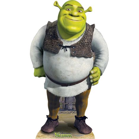 Figurine en carton Shrek debout la main sur la hanche -Haut 170 cm (1/5)