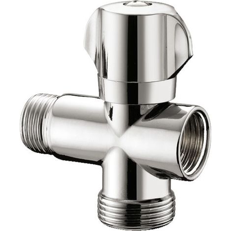 Rubinetto lavatrice 3 vie - cromato, chiusura a vitone - Misura 1/2" x 3/4" x 1/2" 05590400CR