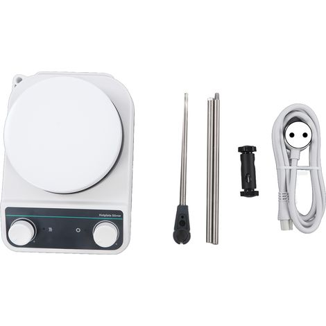 Agitateur Magnétique 2L 200W 200-1500 tr/min Plaque Chauffante Mixer de Laboratoire Portable (1/5)