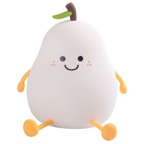 Forme Poire Créative Veilleuse Enfant avec Fonction Minuterie, 7 Couleurs Lumière LED Veilleuse Enfant, Rechargeable Avec de USB, Lampe de Chevet Veilleuse pour Les cadeaux de Vacances et (1/5)