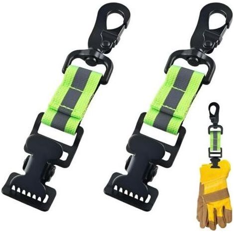 Lntyq Lot de 2 porte-gants pompiers, porte-gants, porte-gants de pompiers, porte-gants, clip pour gants, convient pour accrocher des gants, casques de protection et serviettes (vert) (1/5)