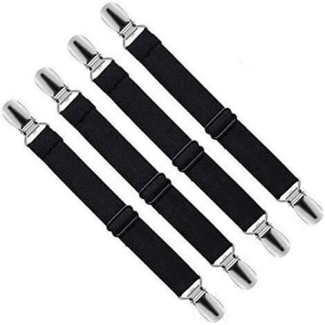 Cadre de drap-housse réglable en 4 parties, extensible jusqu'à 220 cm, adapté aux draps de canapé, housses de planche à repasser, noir (1/5)