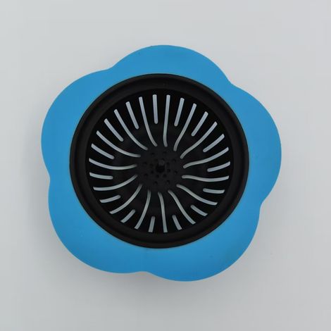 Küchenspülensieb aus Silikon, leicht zu reinigendes Kunststoff-Spülspülensieb (blau)