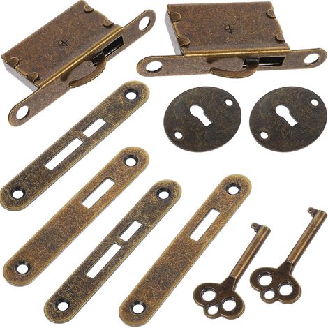 Sets de Serrures Invisibles avec Clés pour Boîtes à Bijoux Lot de 2 en Alliage de Zinc Protection Anti-vol et Sécurité Renforcée et Coffrets en Bois pour Meuble à Bijoux (1/5)
