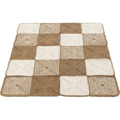 Tapis Déco "Tissage Corde" 122x153cm Naturel (1/4)