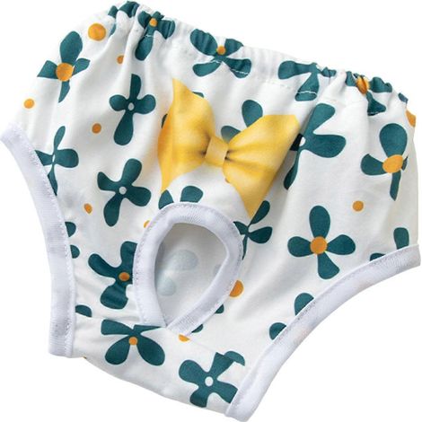 Couche-culotte respirante pour chienne, culotte, short, réutilisable, lavable, taille M. (1/4)