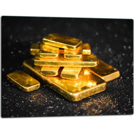 Schneidebrett aus Glas, 52x40 cm, gold (1/5)