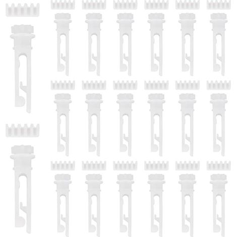 20pcs tiges de stores verticaux + 20pcs peignes de stores verticaux, kit de remplacement de peigne et de tige pour stores verticaux, accessoires de rideaux de tige de support (1/5)