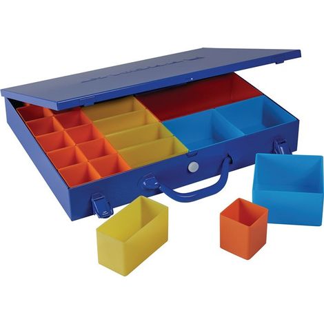 Boîte d'assortiment L438xP342xH70mm 23 compartiments bleu bleu PROMAT