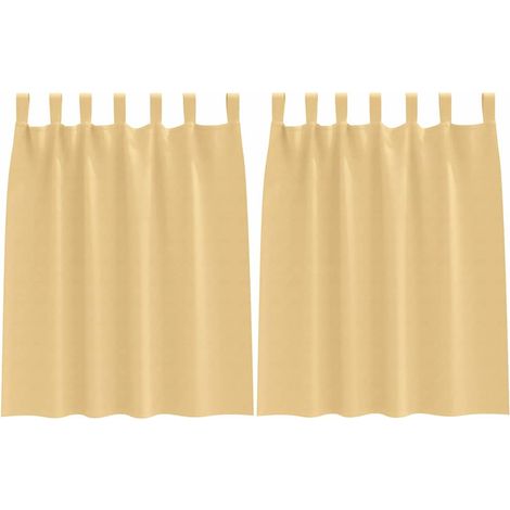Maison Exclusive - Tende Blackout con Anelli 2 pcs Beige 140 x 140 cm Poliestere