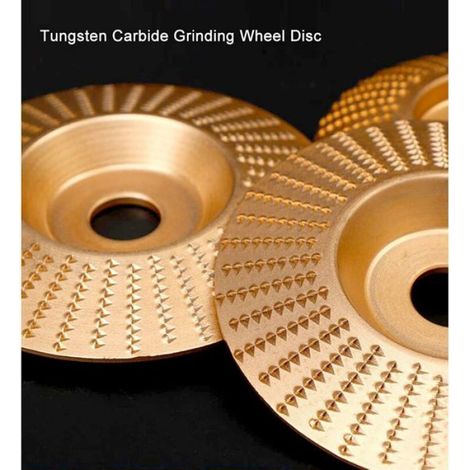 Disque Meulage Bois - Carbure De Tungstène - Pour Meuleuse Angle 115 mm Ou 125 mm - Profils Plats Biseautés Et Arqués - Lot De 4 (1/4)